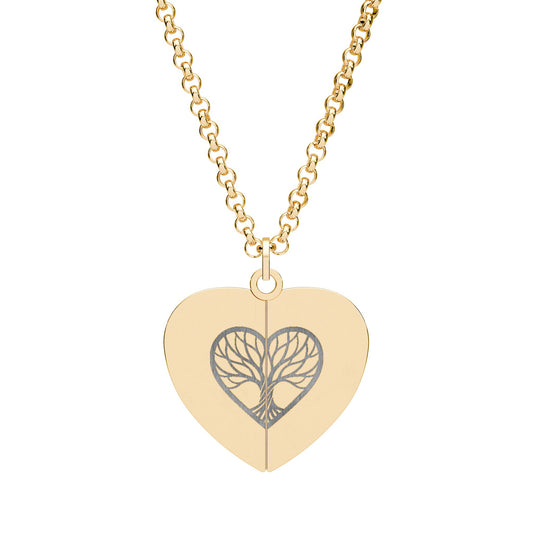 Engravable Hidden Message Heart Necklace – Heart Locket with Personalized, Custom Names on Inside.