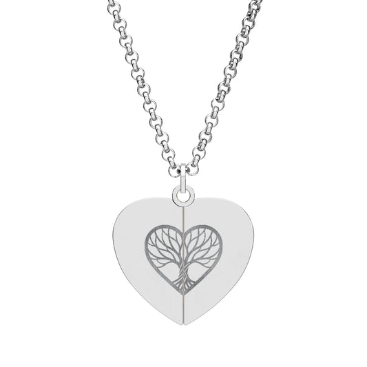 Engravable Hidden Message Heart Necklace – Heart Locket with Personalized, Custom Names on Inside.
