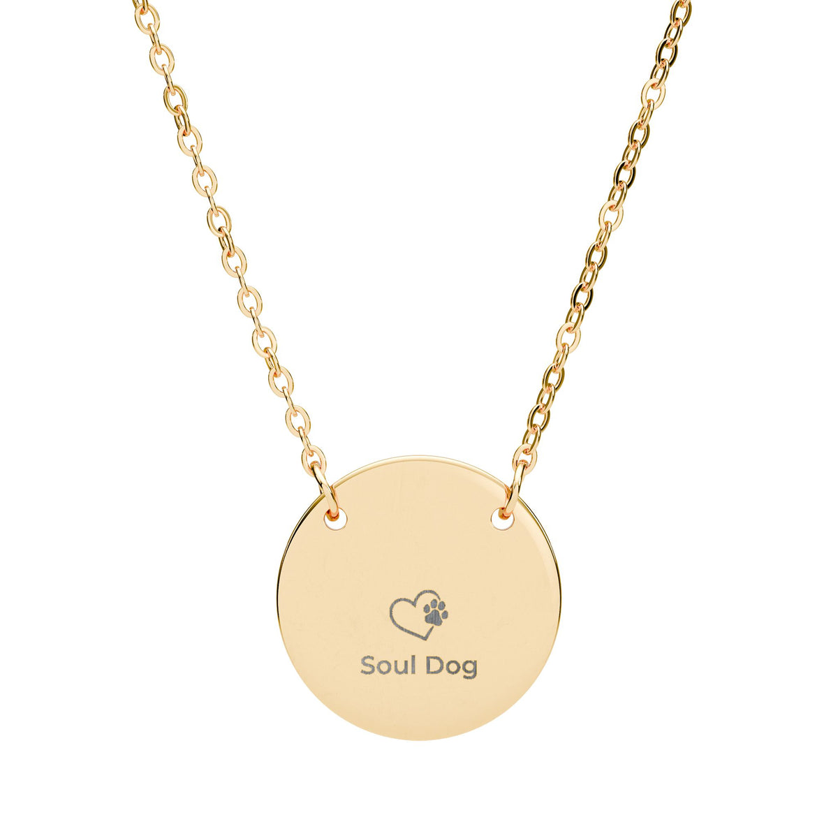 Soul Dog Memorial Necklace – Engraved Pet Keepsake pendant