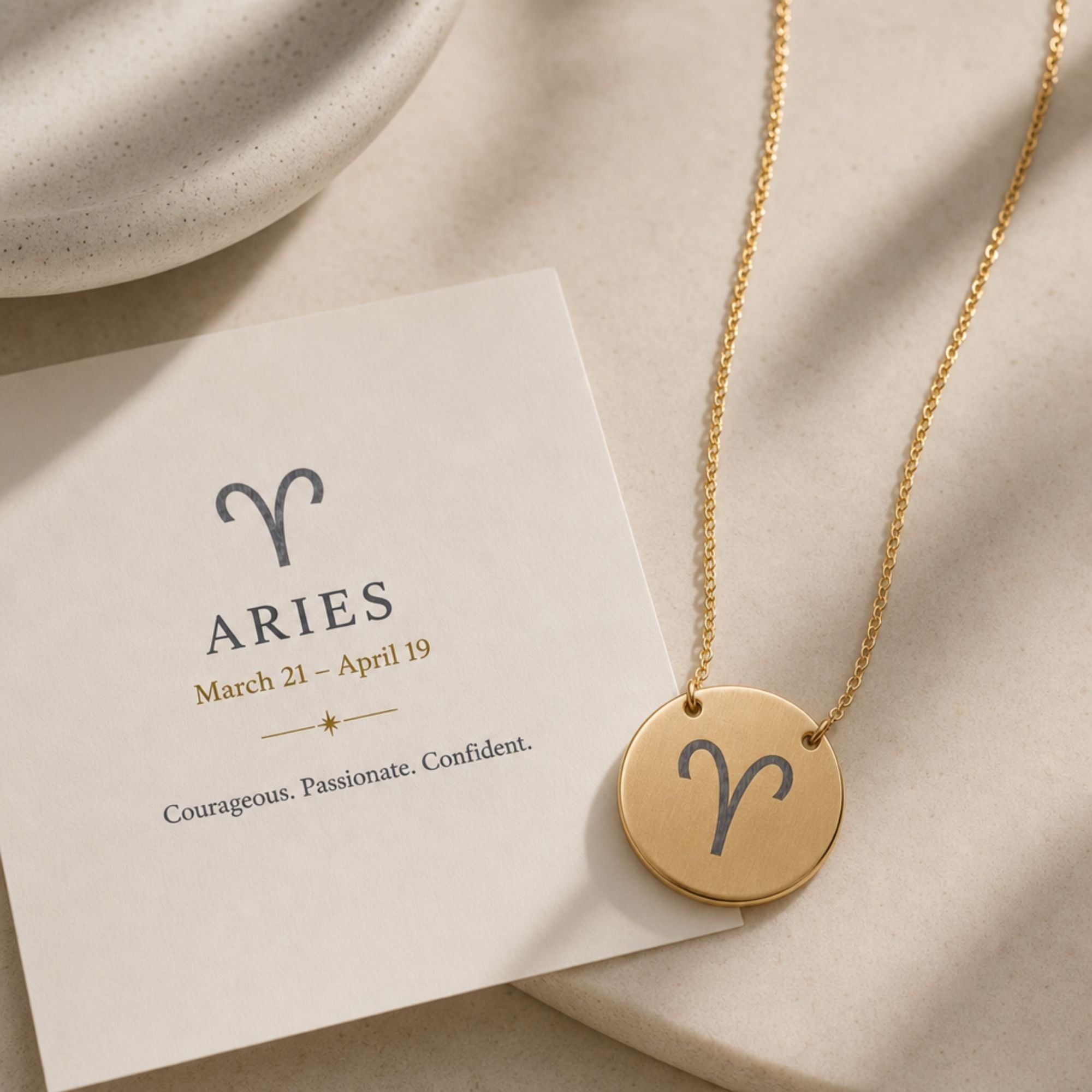 Aries Ram Necklace, Aries Sign Necklace, Aries Charm Necklace, Zodiac Coin Necklace