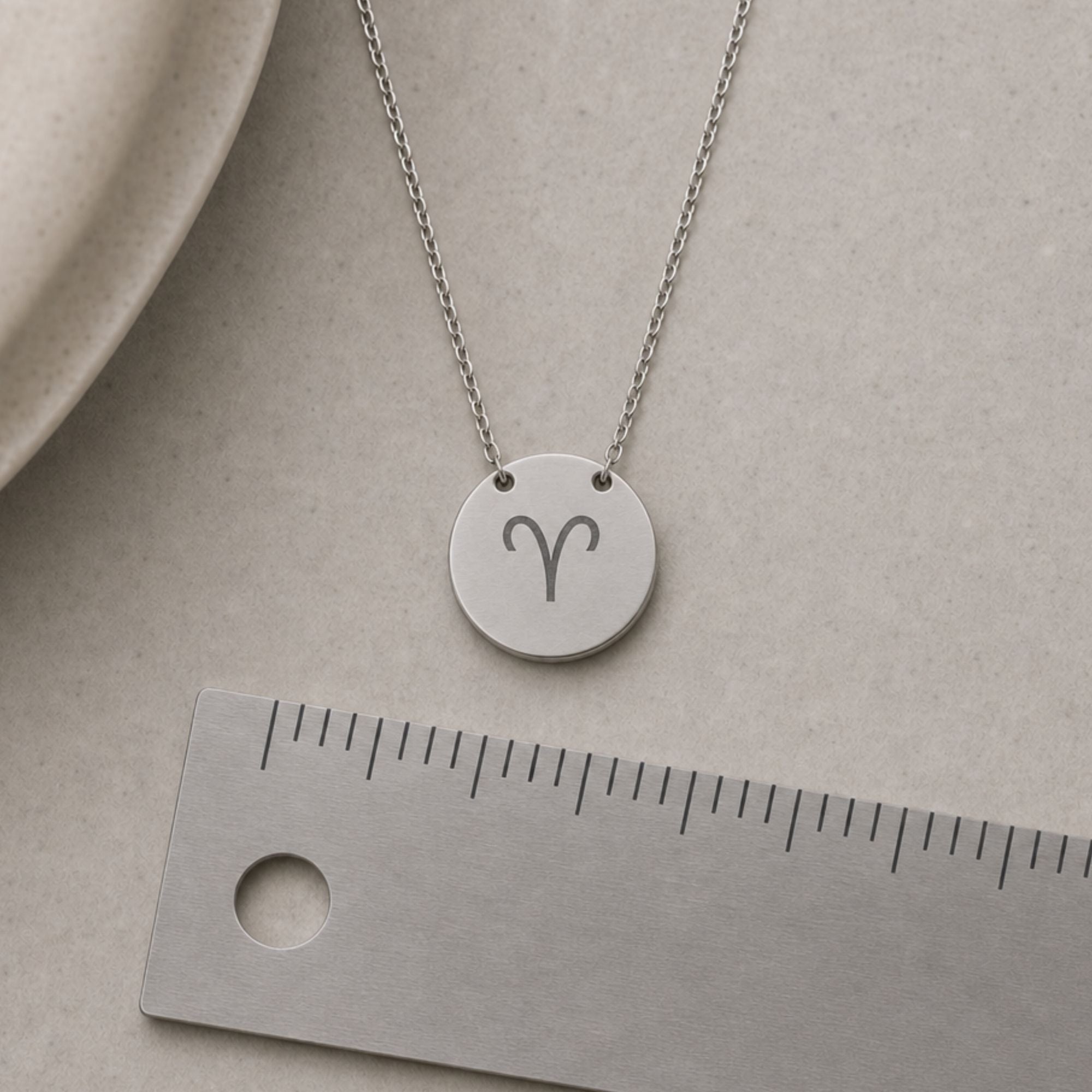Aries Ram Necklace, Aries Sign Necklace, Aries Charm Necklace, Zodiac Coin Necklace