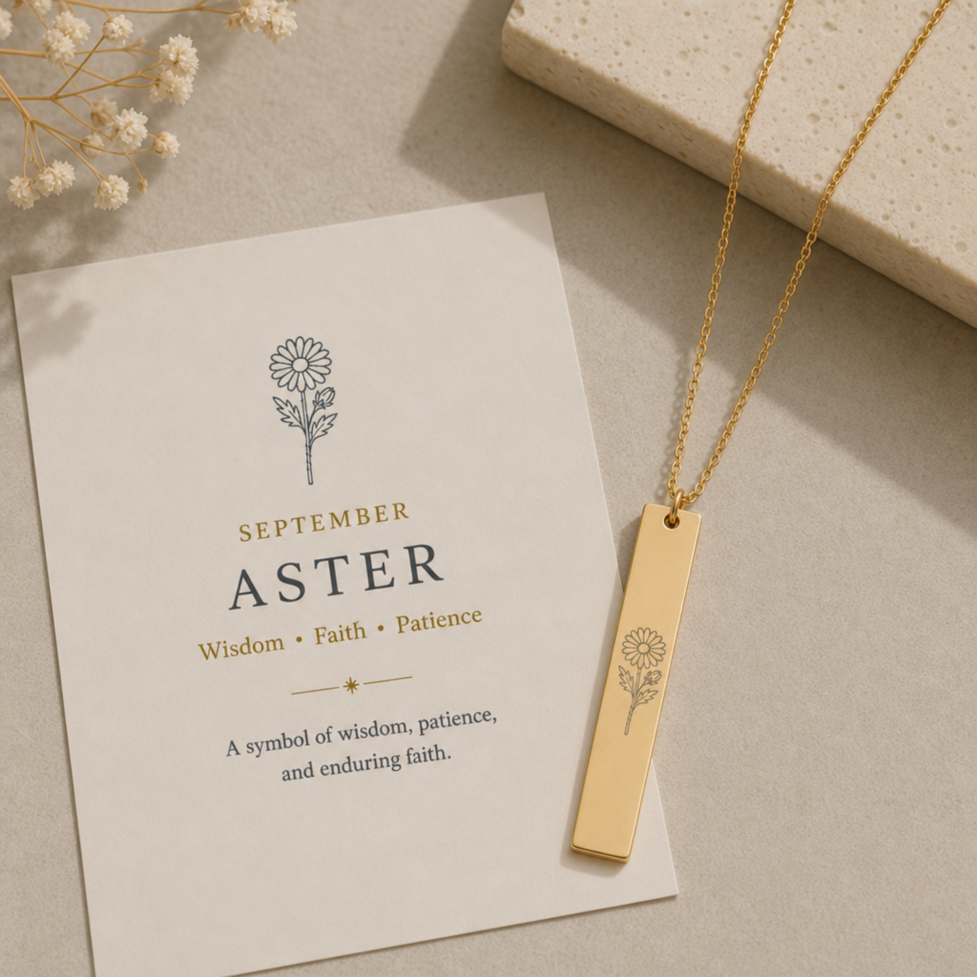 Aster Necklace, Aster Pendant, Aster Charm