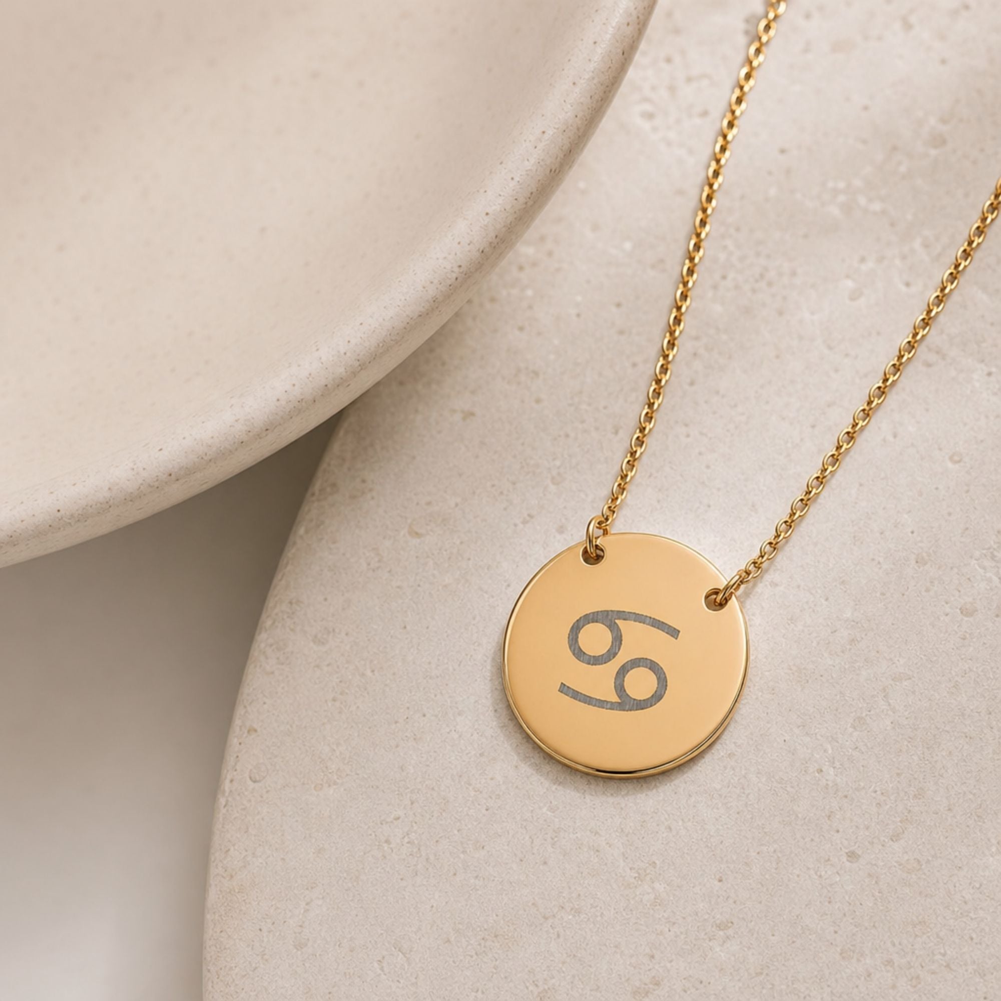 Cancer Crab Necklace, Cancer Coin Necklace, Cancer Zodiac Coin, Zodiac Coin Necklace