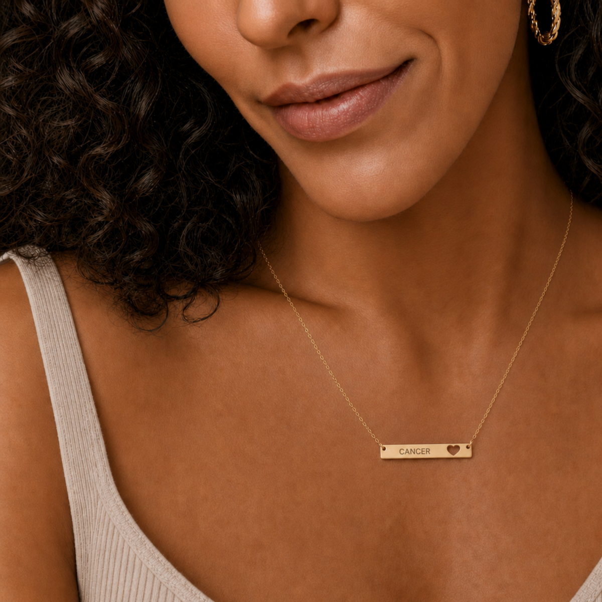 Cancer Zodiac Necklace, Zodiac Bar Necklace, Birth Sign Necklace, Nontarnish Necklace