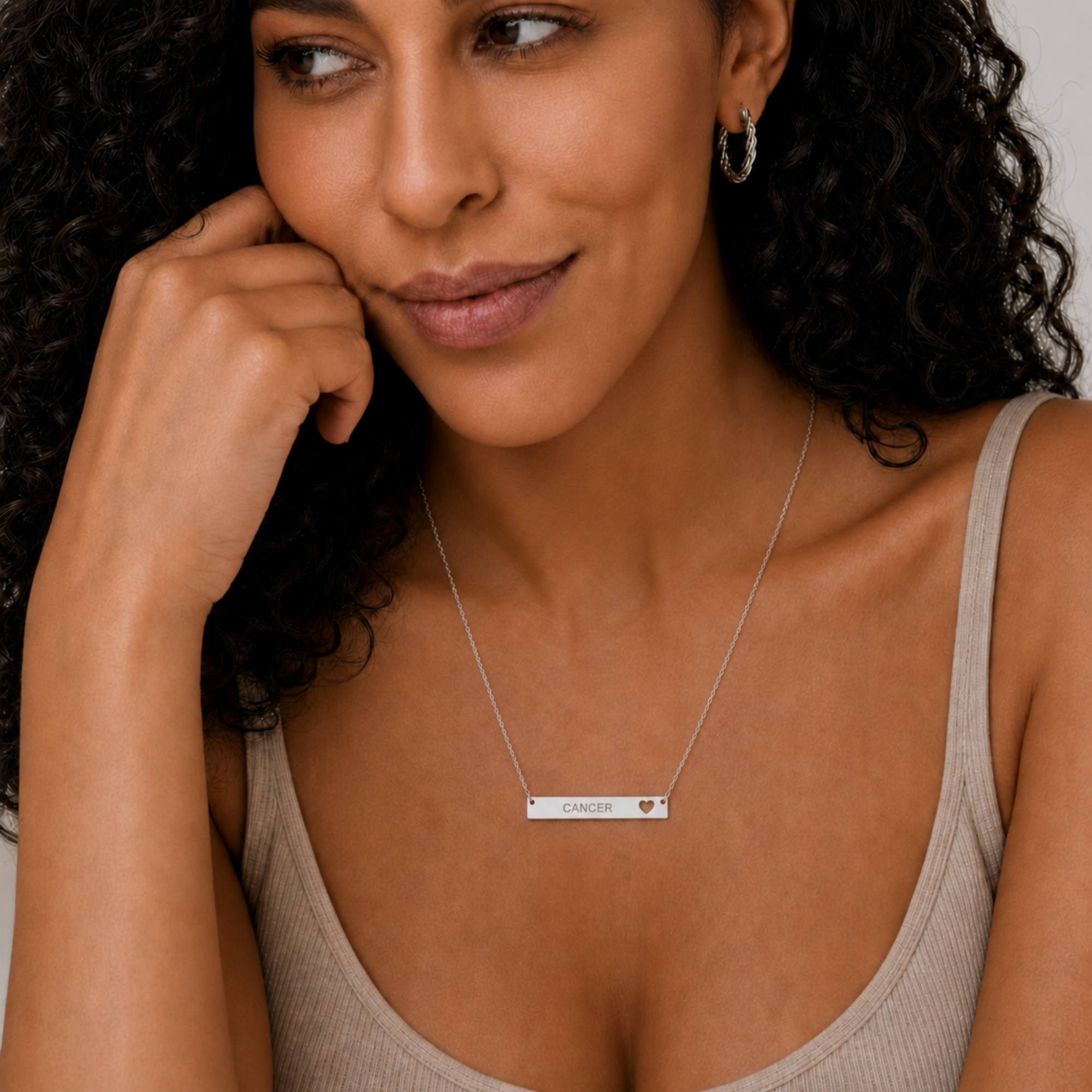 Cancer Zodiac Necklace, Zodiac Bar Necklace, Birth Sign Necklace, Nontarnish Necklace