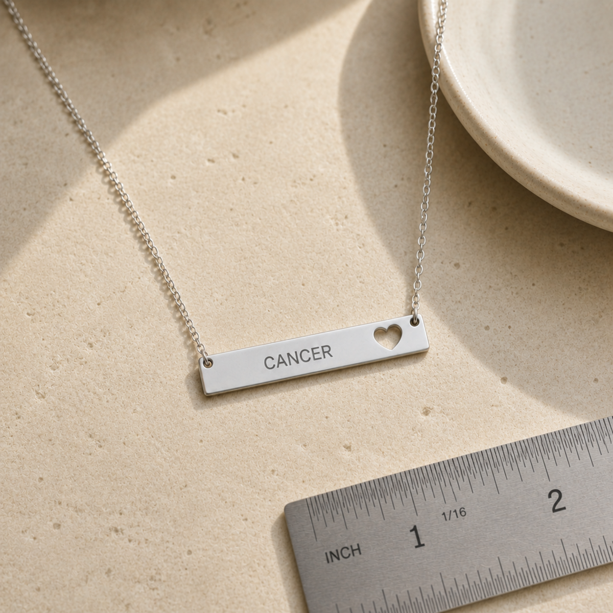 Cancer Zodiac Necklace, Zodiac Bar Necklace, Birth Sign Necklace, Nontarnish Necklace