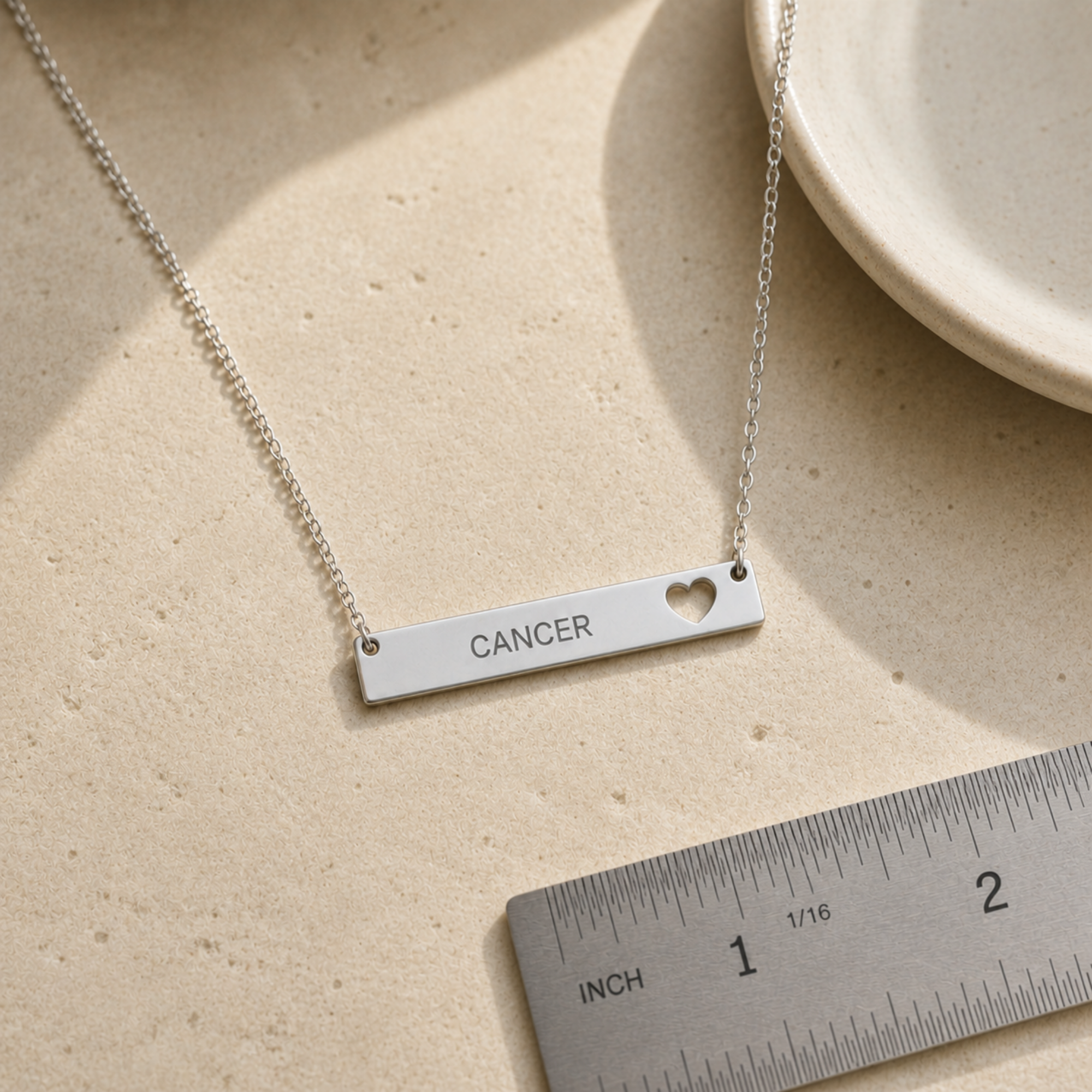 Cancer Zodiac Necklace, Zodiac Bar Necklace, Birth Sign Necklace, Nontarnish Necklace
