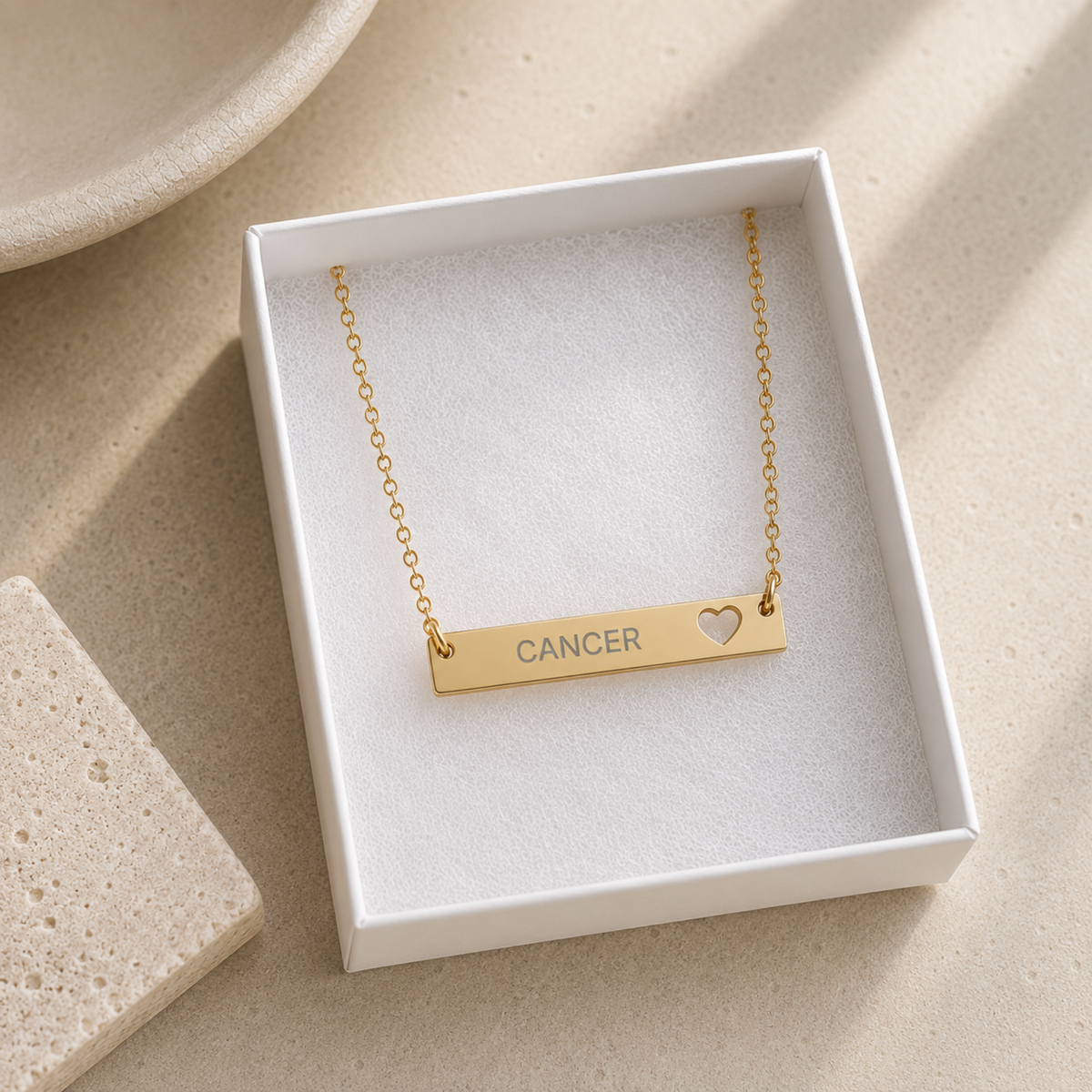 Cancer Zodiac Necklace, Zodiac Bar Necklace, Birth Sign Necklace, Nontarnish Necklace