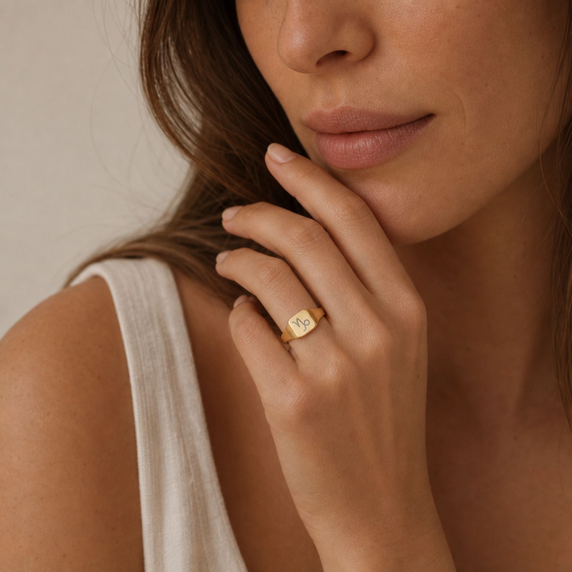 Gemini Signet Ring, Gemini Ring, Zodiac Signet Ring, Square Signet Ring