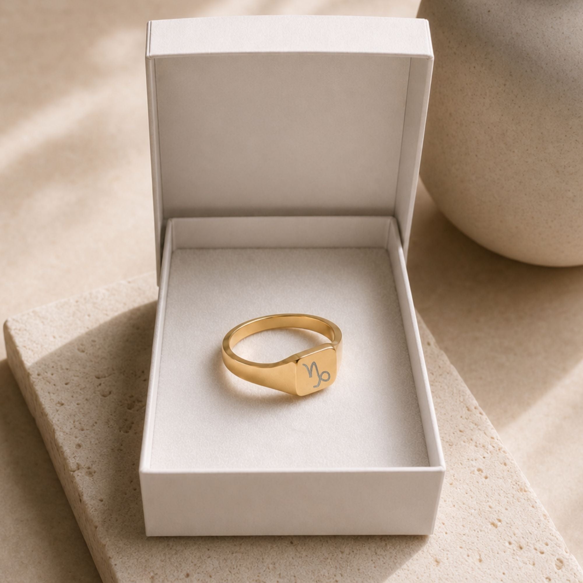 Gemini Signet Ring, Gemini Ring, Zodiac Signet Ring, Square Signet Ring
