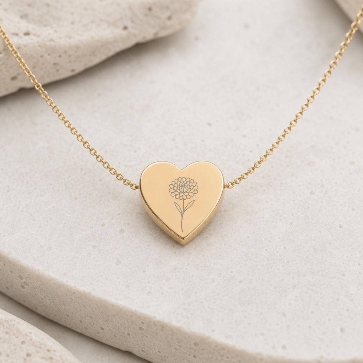 Chrysanthemum Charm, November Birth Flower, Birth Flower Heart