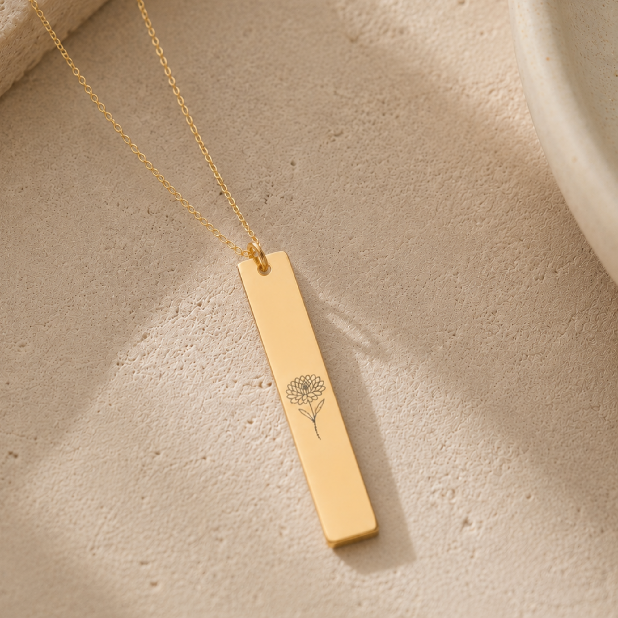Chrysanthemum Necklace, Chrysanthemum Charm, November Birth Flower