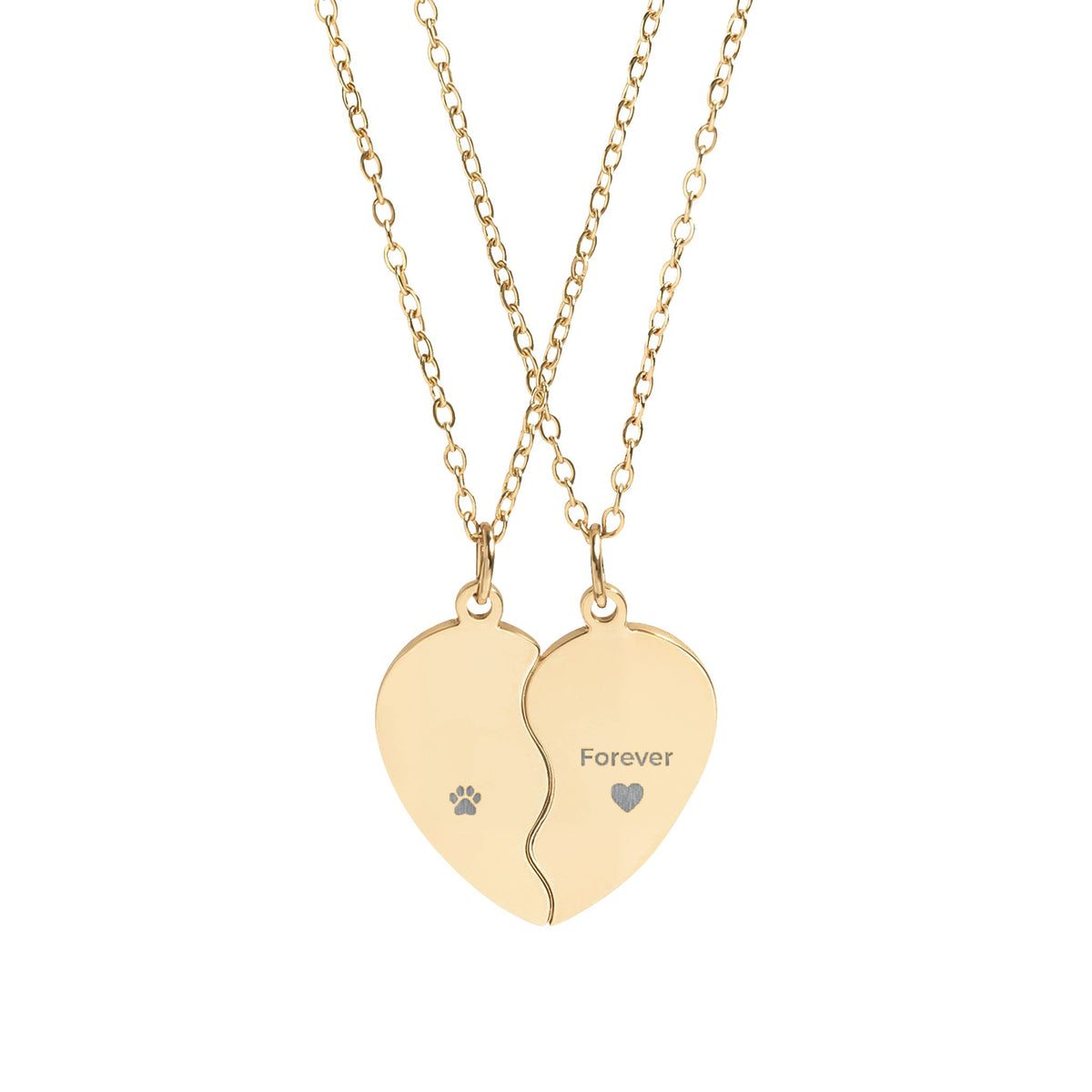 Break-Apart Heart Memorial Necklace — Pet Loss pendant