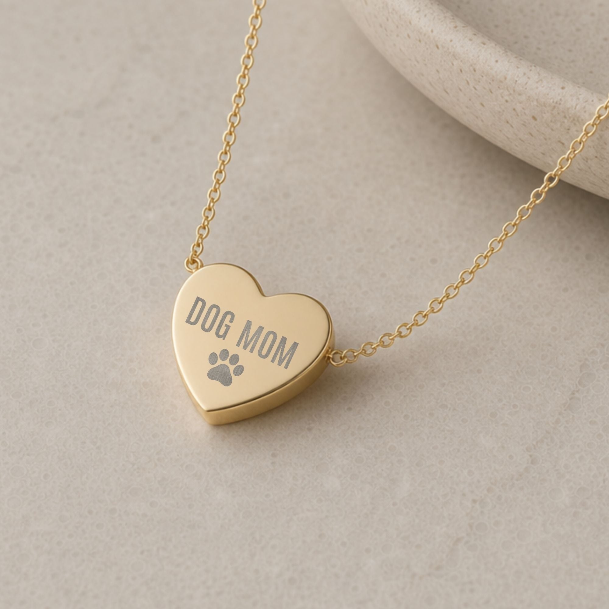 Paw Heart Necklace, Paw Print Necklace, Puppy Paw Pendant