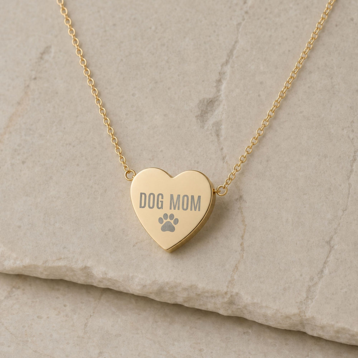 Paw Heart Necklace, Paw Print Necklace, Puppy Paw Pendant