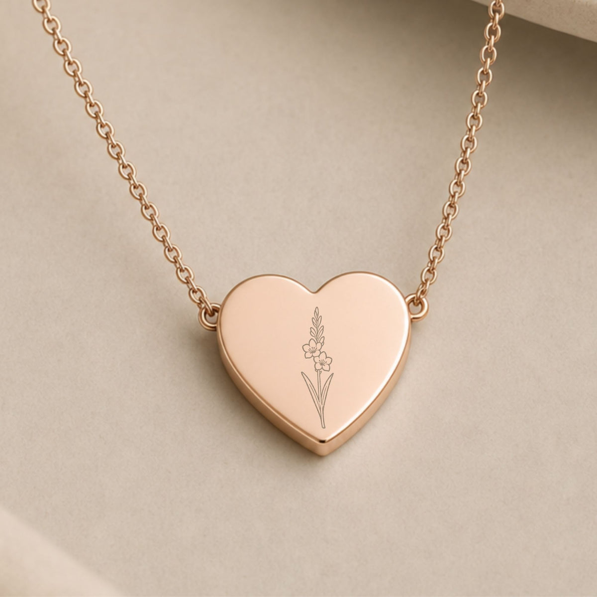 Gladiolus Necklace, Gladiolus Pendant, August Birth Flower