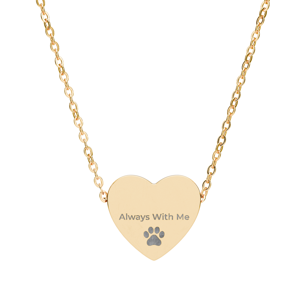 Engraved Heart Pet Necklace — Personalized 