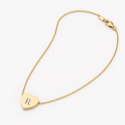 Heart Initial Pendant Necklace - Personalized One or Two Initial Necklace