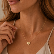Heart Initial Pendant Necklace - Personalized One or Two Initial Necklace