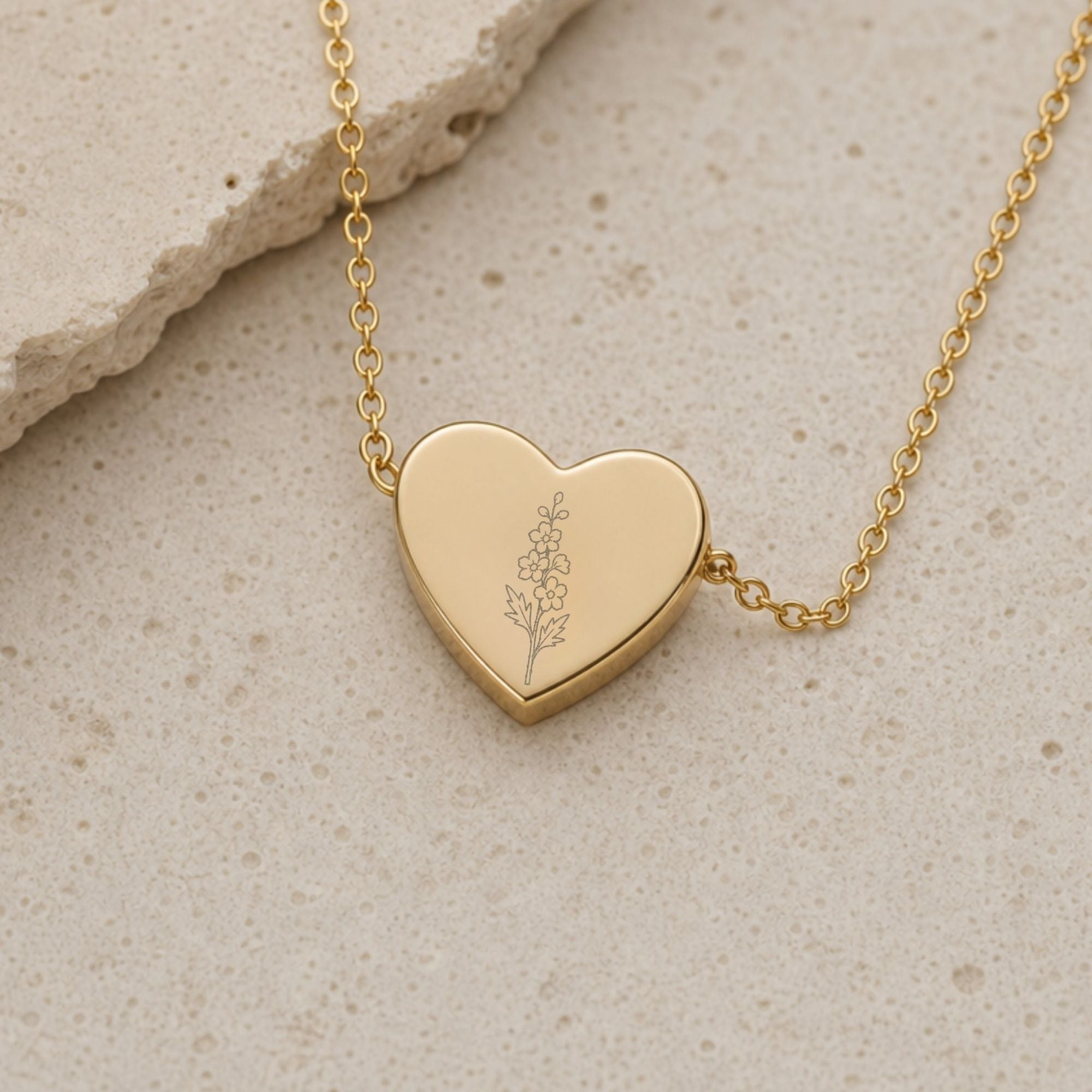 Larkspur Necklace, Larkspur Pendant, July Flower Necklace