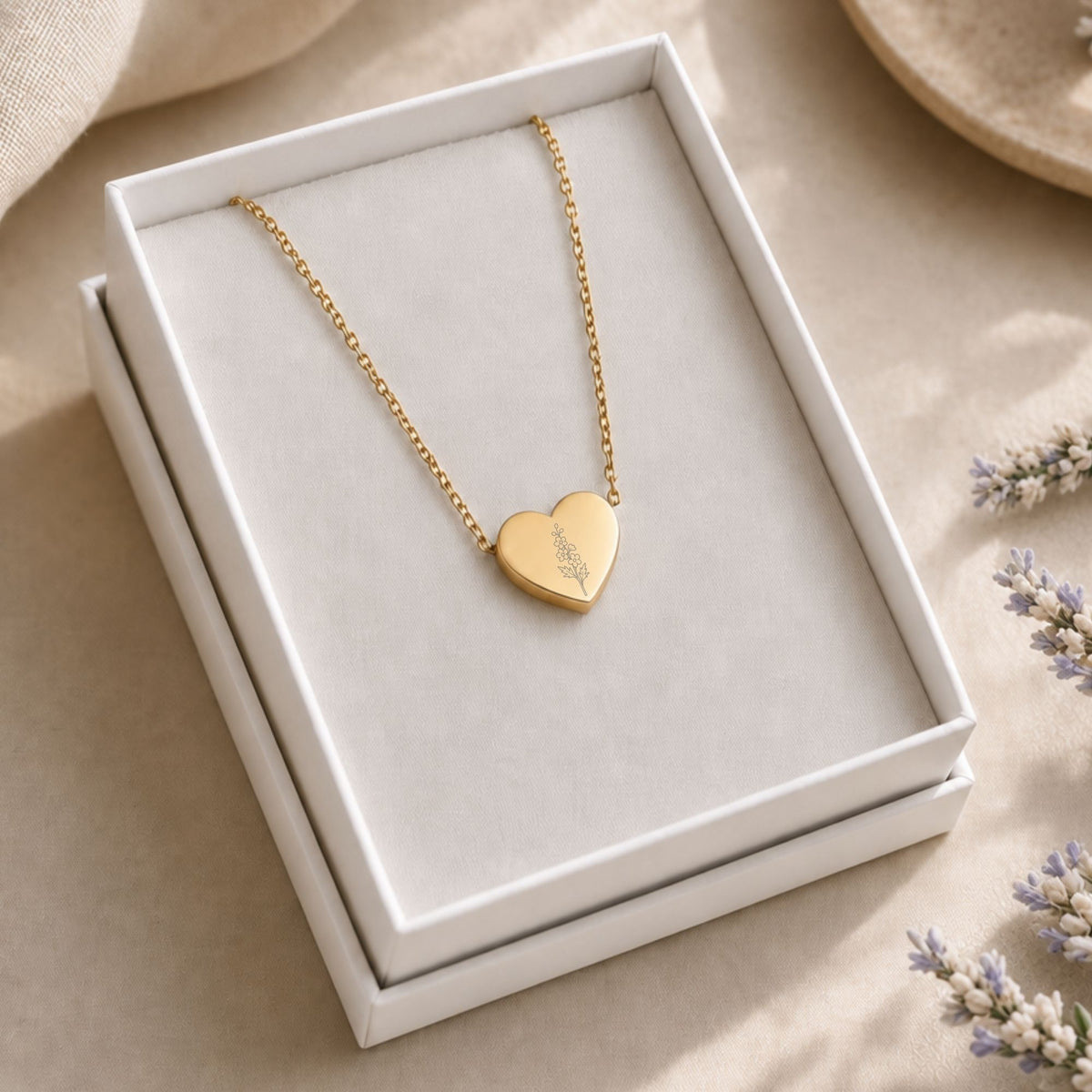 Larkspur Necklace, Larkspur Pendant, July Flower Necklace