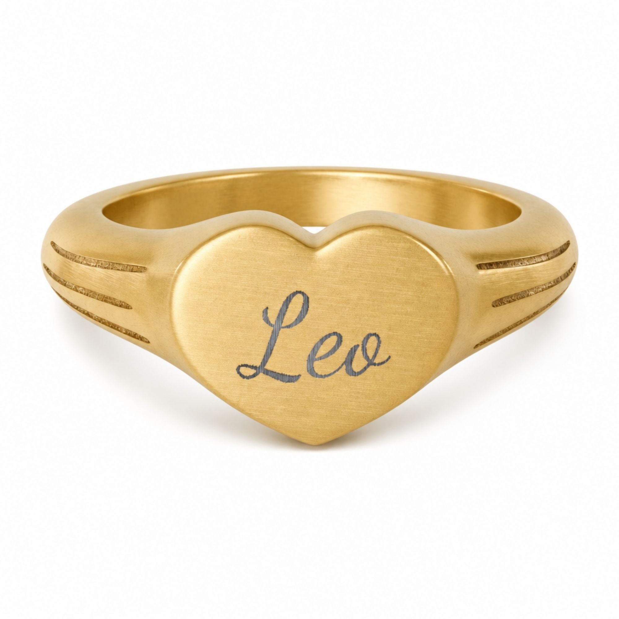 Leo Signet Ring, Leo Ring, Star Signet Ring, Heart Signet Ring