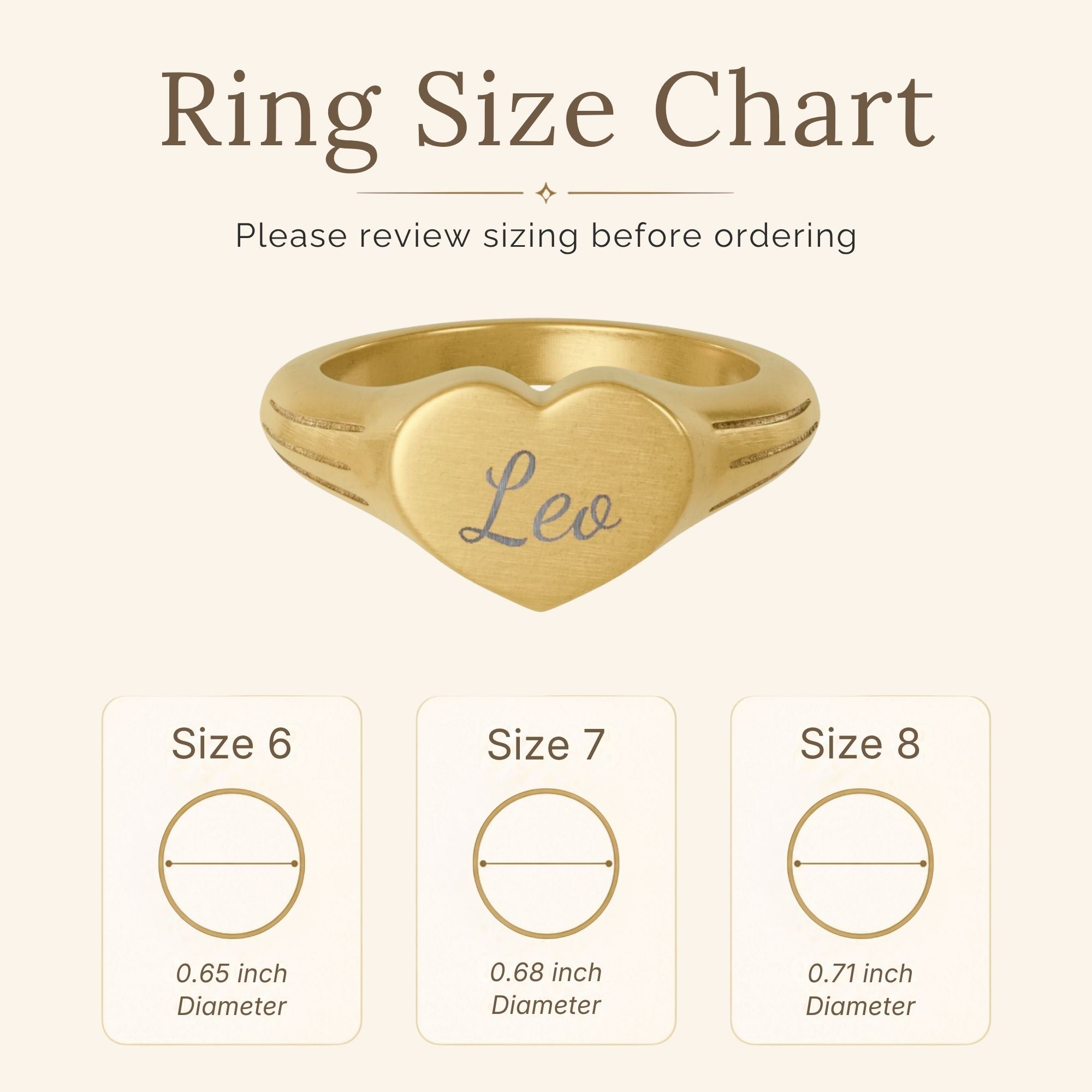 Leo Signet Ring, Leo Ring, Star Signet Ring, Heart Signet Ring