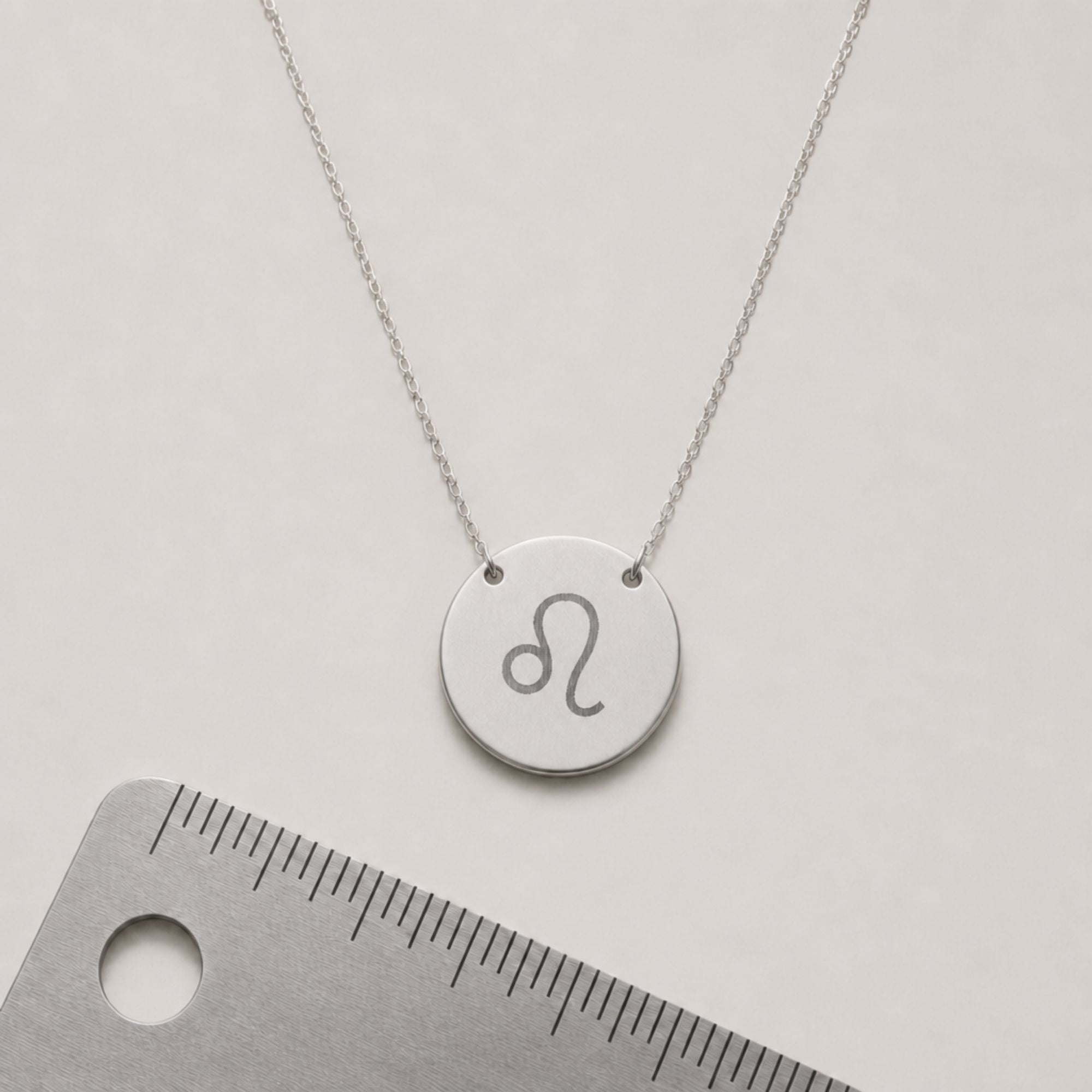 Leo Symbol Necklace, Leo Coin Necklace, Leo Lion Necklace, Zodiac Coin Necklace