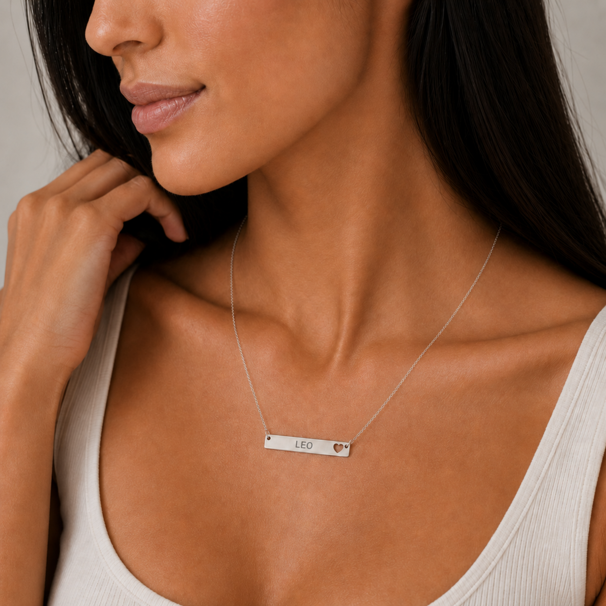 Leo Zodiac Pendant, Zodiac Bar Necklace, Birth Sign Necklace, Nontarnish Necklace