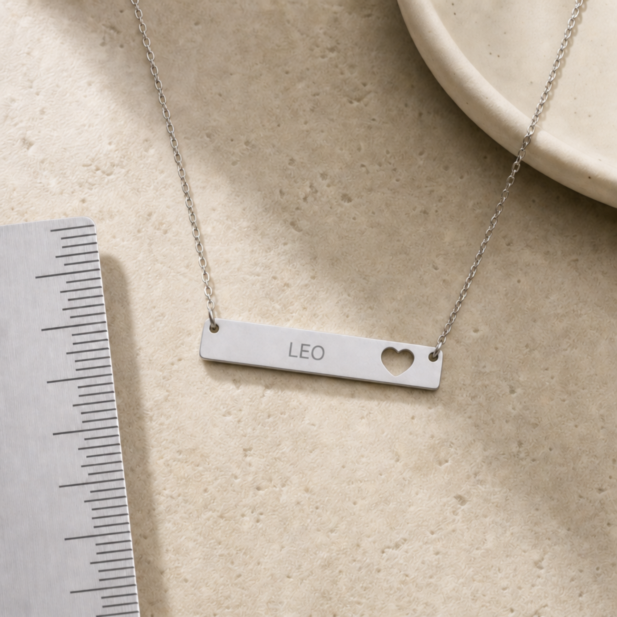 Leo Zodiac Pendant, Zodiac Bar Necklace, Birth Sign Necklace, Nontarnish Necklace