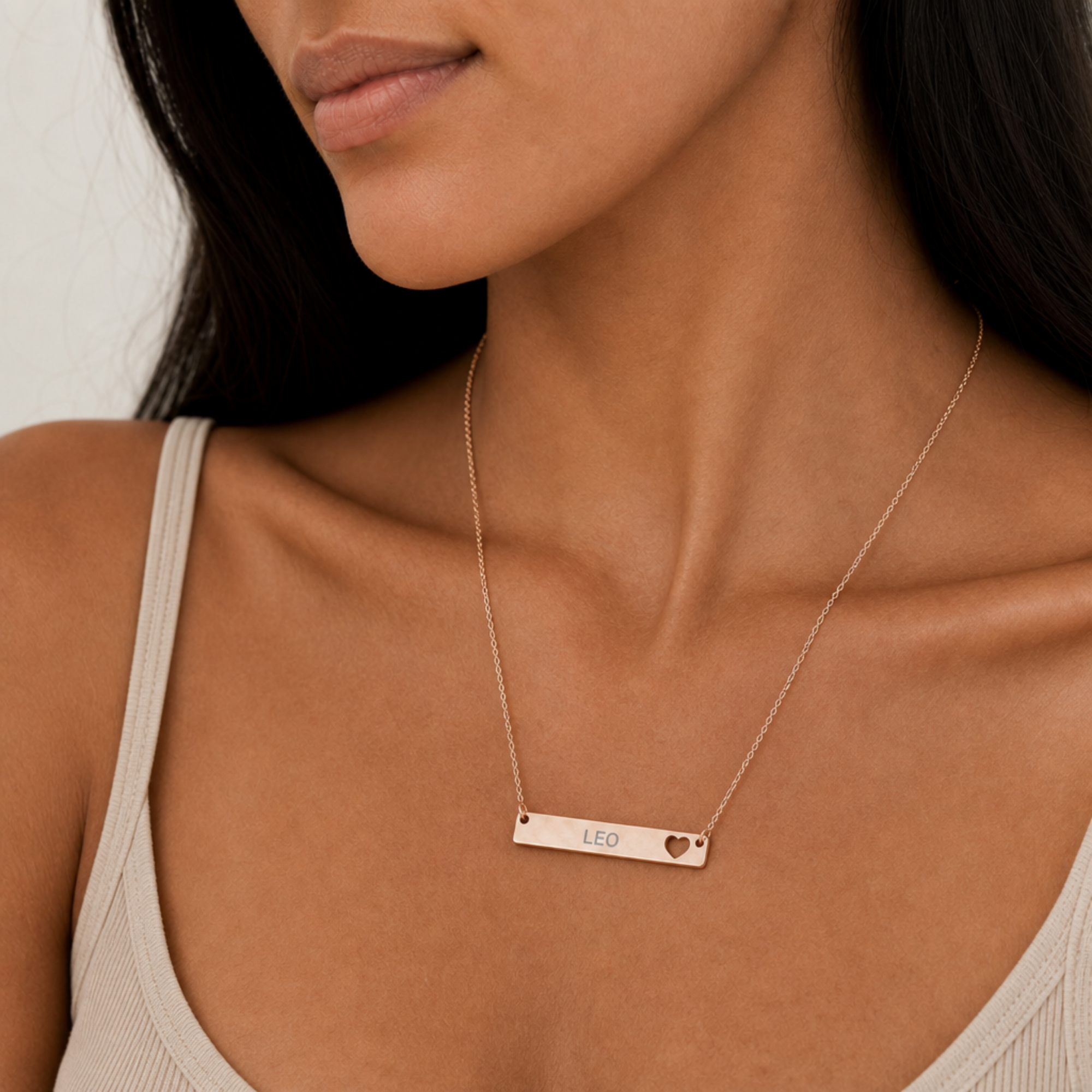 Leo Zodiac Pendant, Zodiac Bar Necklace, Birth Sign Necklace, Nontarnish Necklace