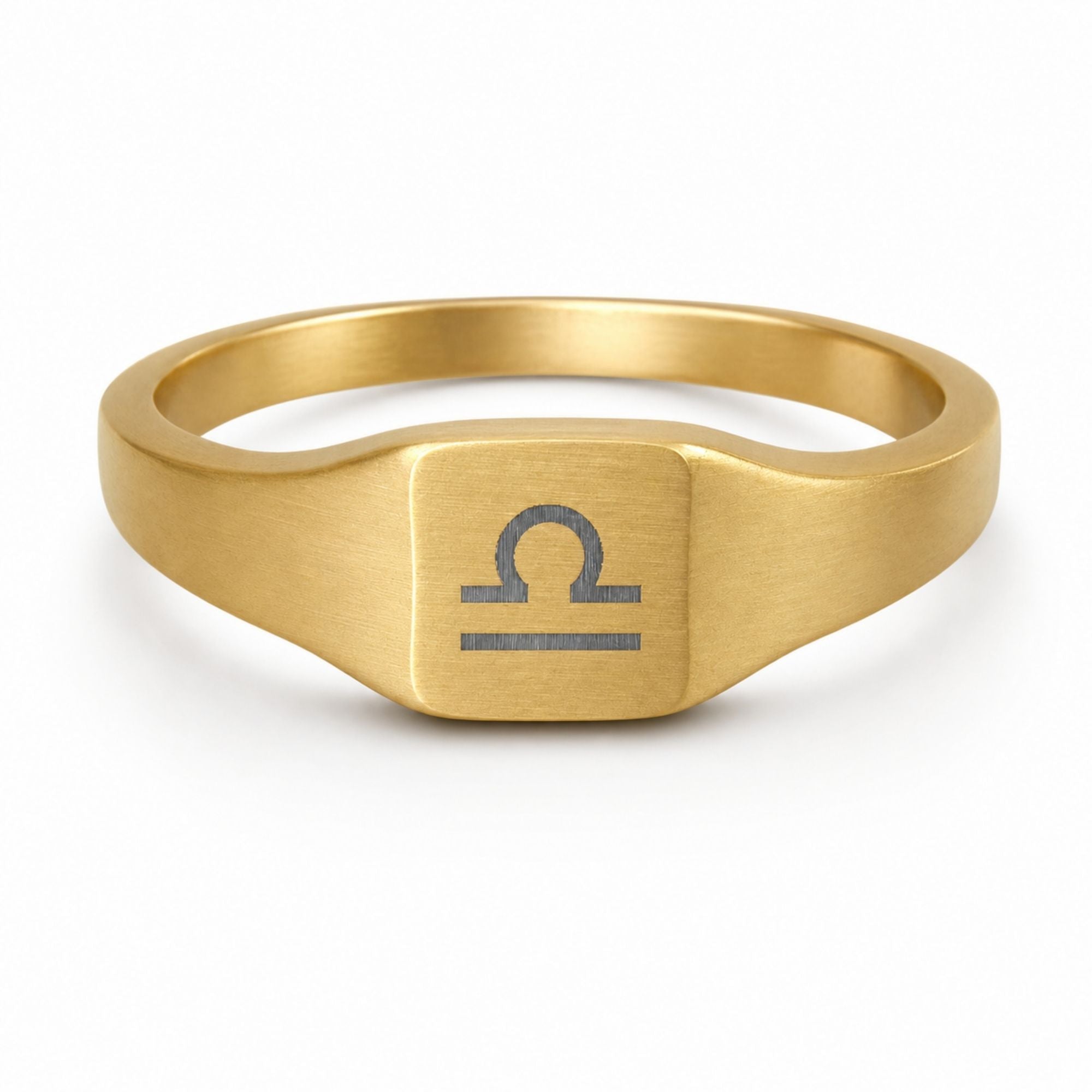 Libra Signet Ring, Libra Ring, Zodiac Signet Ring, Square Signet Ring