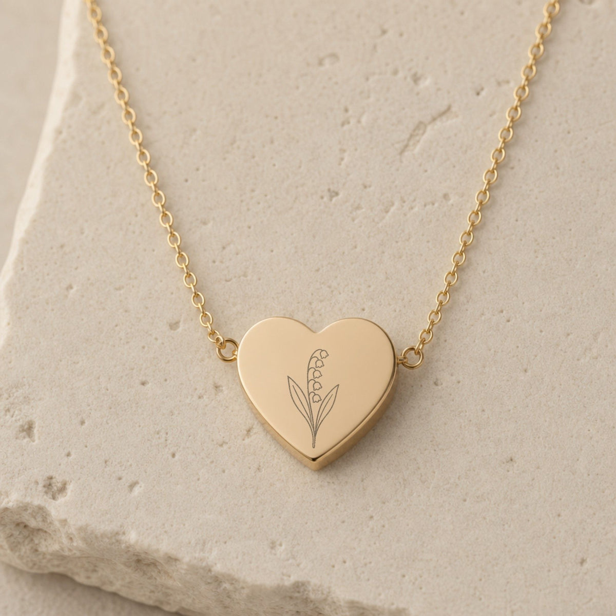Lily of the Valley Necklace, May Flower Necklace, Dainty Lily Necklace, Tiny Lily Pendant