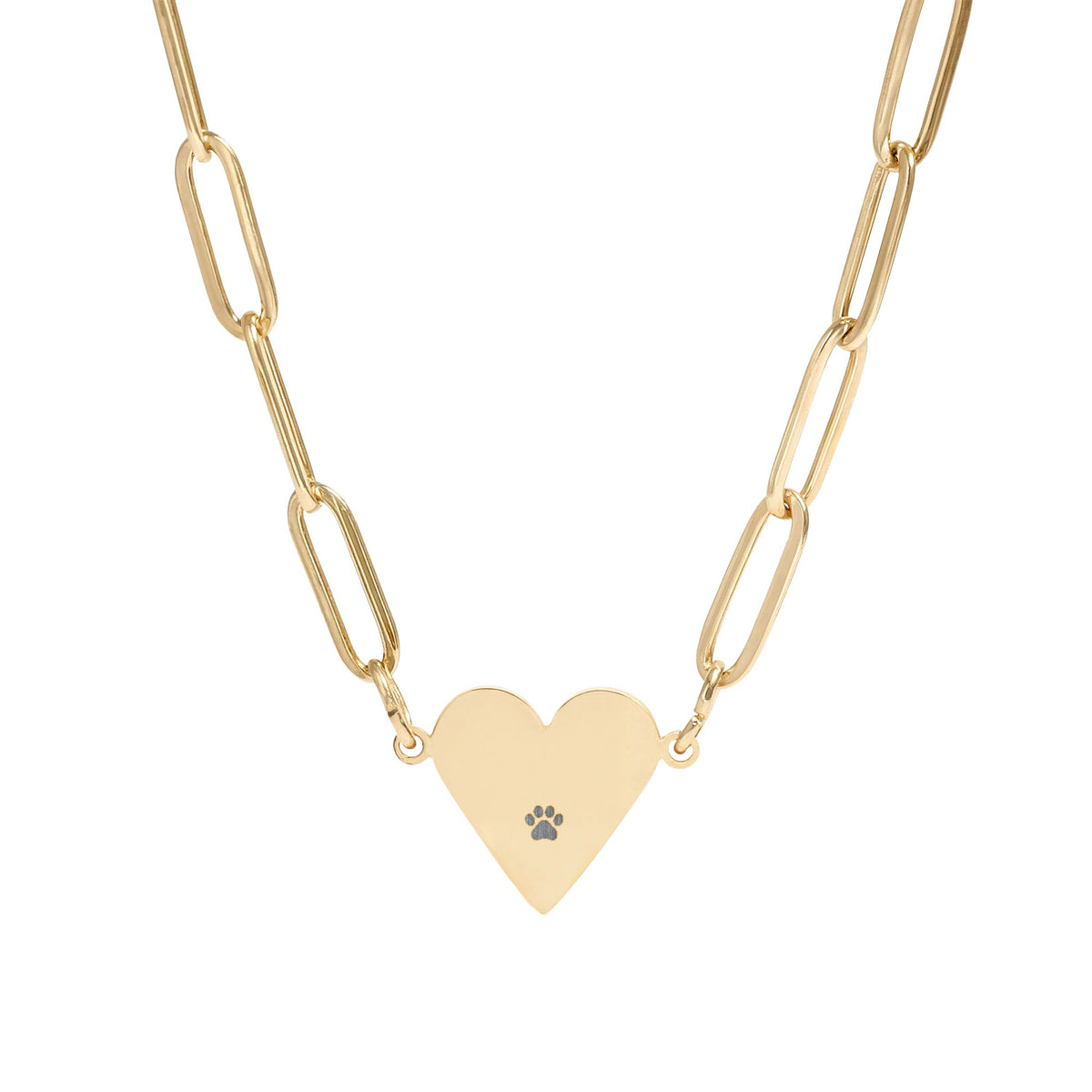 Paperclip Heart Necklace – Personalized Name pendant