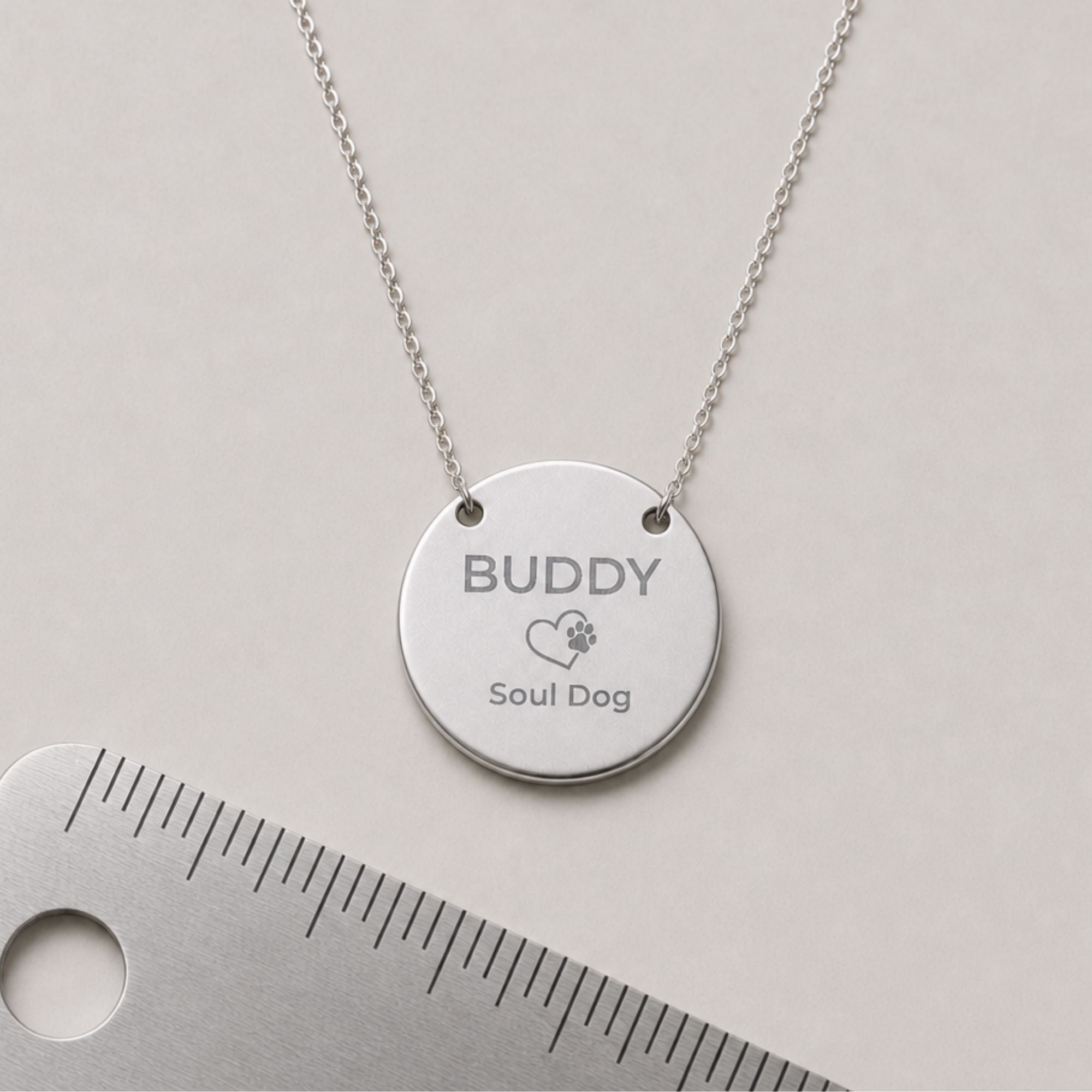 Personalized Dog Memory Necklace, Paw Heart Necklace, Puppy Paw Pendant