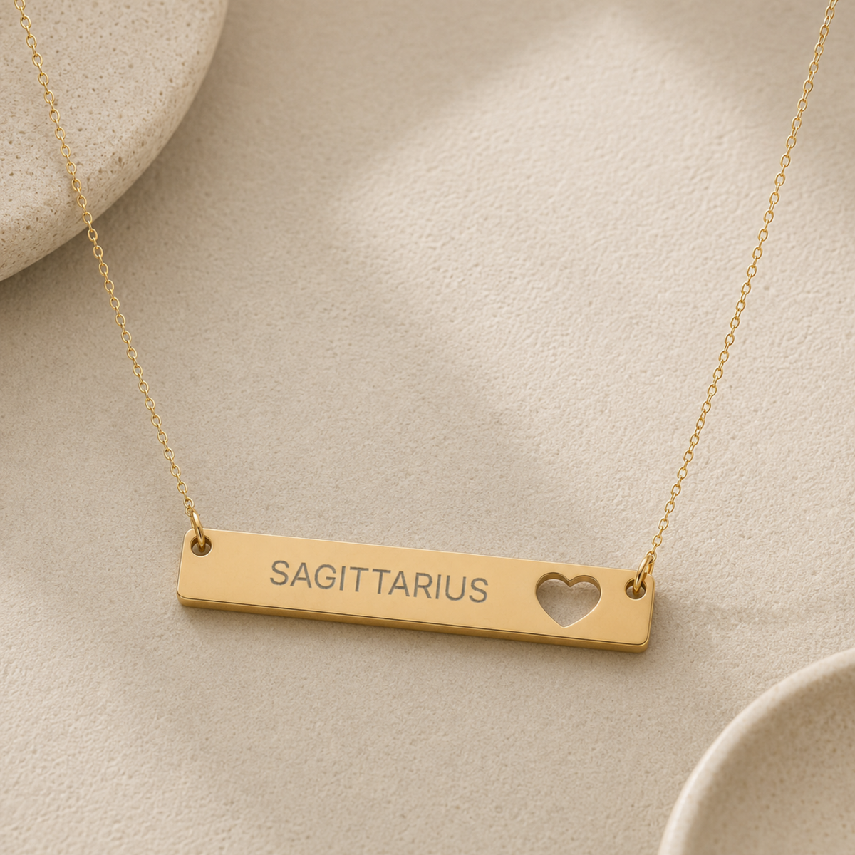 Sagittarius Pendant, Sagittarius Necklace, Zodiac Bar Necklace, Birth Sign Necklace