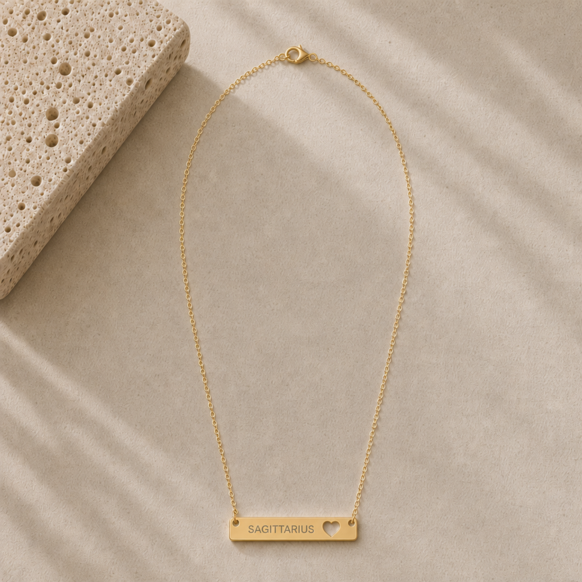 Sagittarius Pendant, Sagittarius Necklace, Zodiac Bar Necklace, Birth Sign Necklace