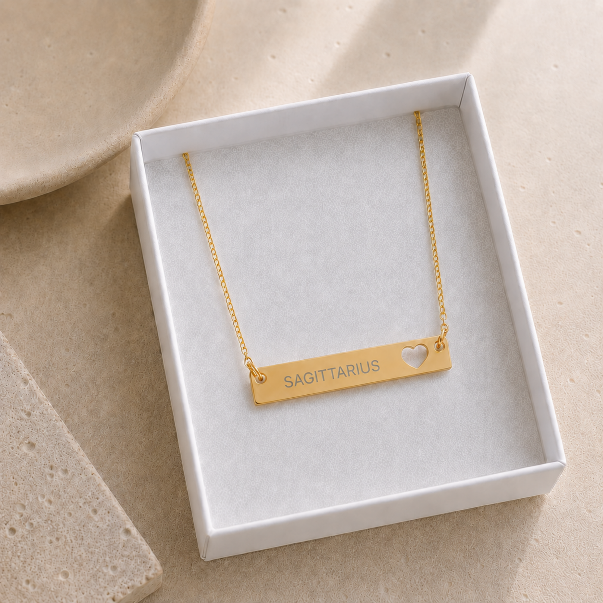Sagittarius Pendant, Sagittarius Necklace, Zodiac Bar Necklace, Birth Sign Necklace