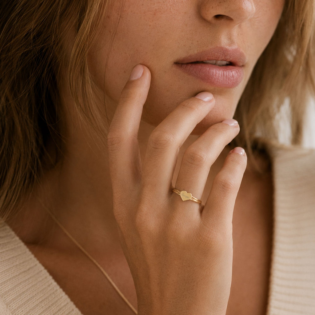 Scorpio Signet Ring, Scorpio Ring, Star Signet Ring, Heart Signet Ring