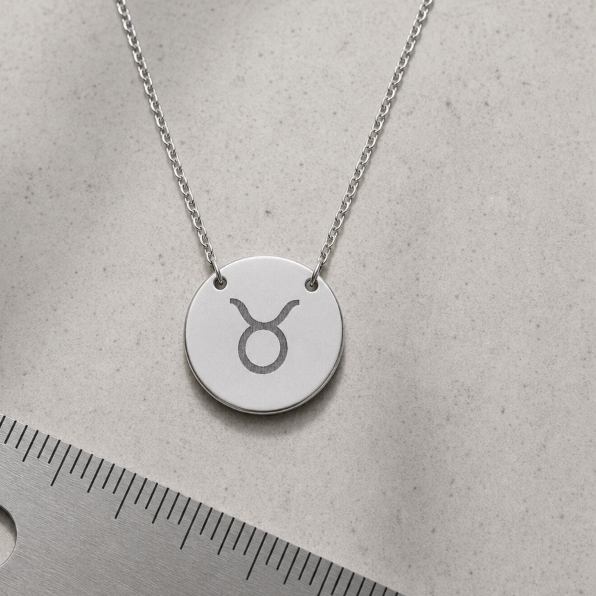 Taurus Coin Necklace, Taurus Bull Necklace, Zodiac Coin Necklace, Birth Sign Necklace
