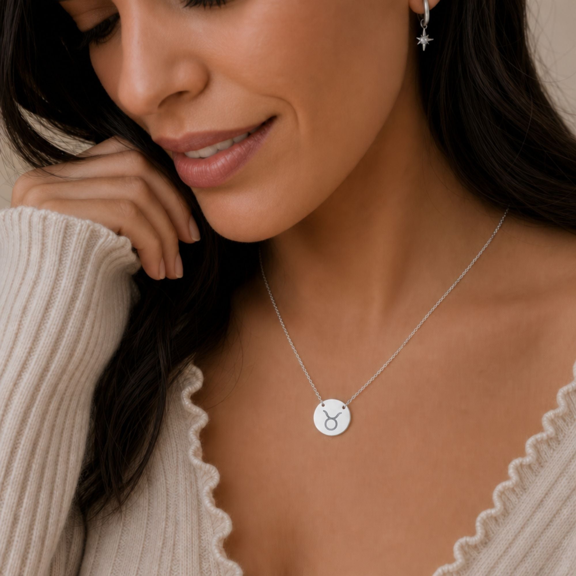Taurus Coin Necklace, Taurus Bull Necklace, Zodiac Coin Necklace, Birth Sign Necklace