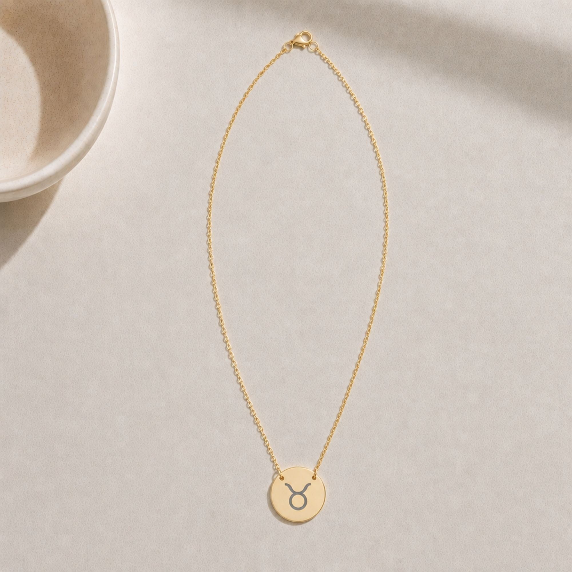 Taurus Coin Necklace, Taurus Bull Necklace, Zodiac Coin Necklace, Birth Sign Necklace