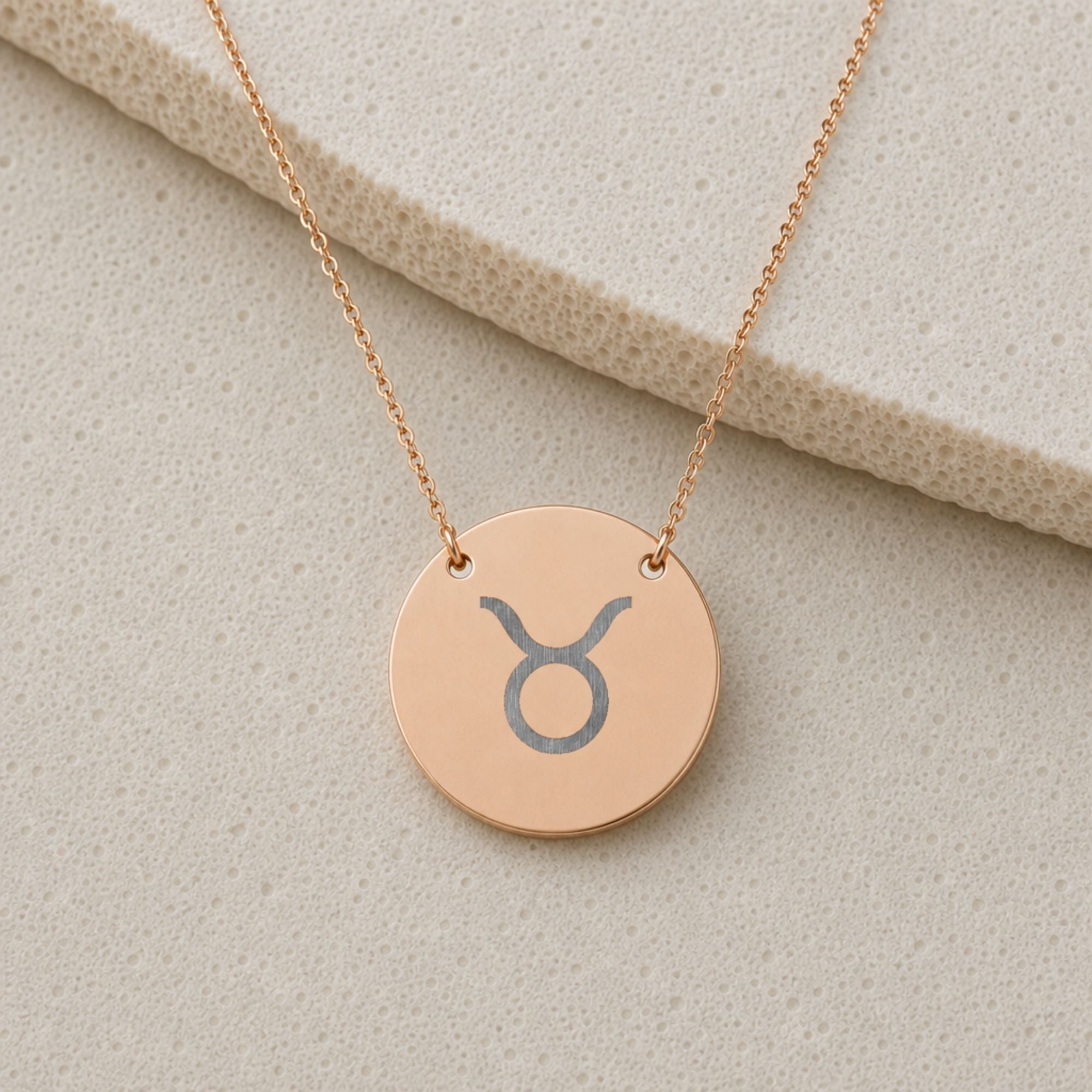 Taurus Coin Necklace, Taurus Bull Necklace, Zodiac Coin Necklace, Birth Sign Necklace